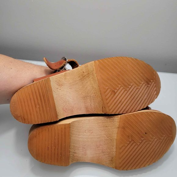 MIA Sofia Luggage Wooden Clogs Size EU 39/US 8.5 - Picture 7 of 9